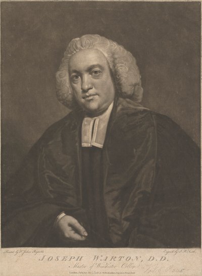 Joseph Warton, a Winchester College mestere alkotó: John Raphael Smith