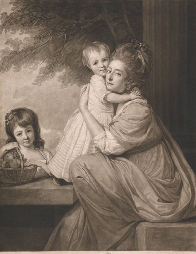 Stablesné és két lánya, Harriet és Maria alkotó: John Raphael Smith