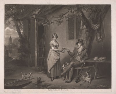 A vadász étkezése alkotó: John Raphael Smith