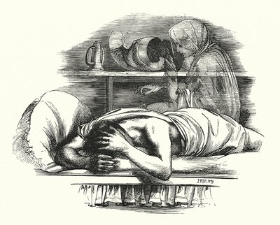 Lucretia szelleme (metszet) alkotó: John Reinhard Weguelin