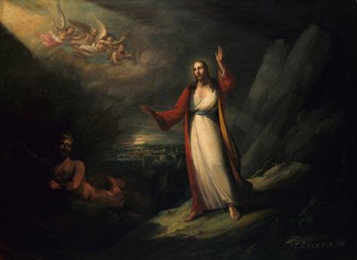 Krisztust az ördög megkísértette, 1818. alkotó: John Ritto Penniman