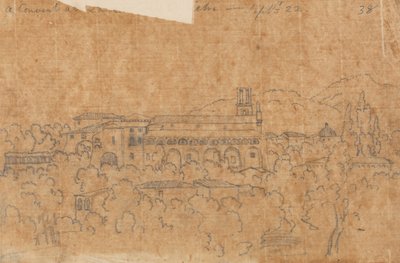 A Vietri melletti La Cava kolostor, szeptember 22. alkotó: John Robert Cozens