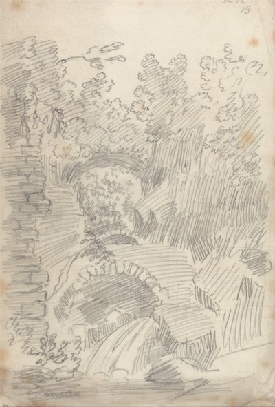 Egy sziklás szurdok alkotó: John Robert Cozens