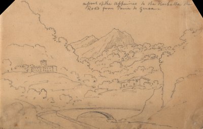 Az Appenninek felemelkedése a Rochetta-hegységbe alkotó: John Robert Cozens