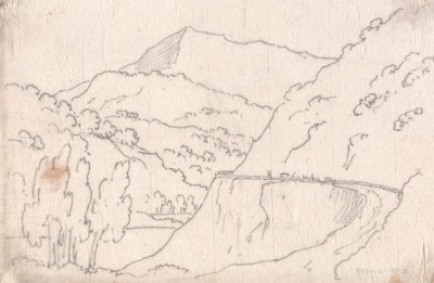 Tavarnelle és Capriano között alkotó: John Robert Cozens