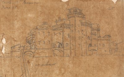 A ferrarai kastély, június 21 alkotó: John Robert Cozens