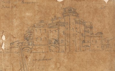 Ferrarai vár, június 21. alkotó: John Robert Cozens