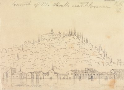 Monte Olivetto kolostor Firenze közelében alkotó: John Robert Cozens
