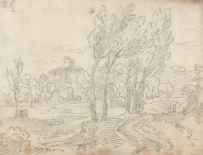 Monte Olivetto kolostor Firenze közelében alkotó: John Robert Cozens