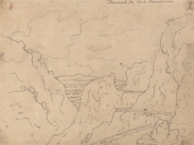 Leszállás a Pont de Beauvoisin-hoz alkotó: John Robert Cozens