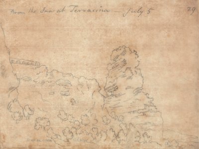 A Terracina fogadóból alkotó: John Robert Cozens