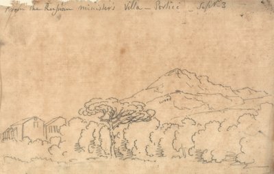 A Portici palotából, szeptember 7. alkotó: John Robert Cozens