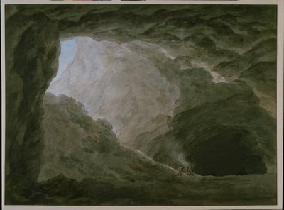 Grotto in the Campagna (akvarell, papír) alkotó: John Robert Cozens