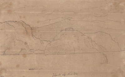 Nisida szigete alkotó: John Robert Cozens