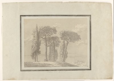 Olasz fenyő és ciprus Olasz fenyő és ciprus alkotó: John Robert Cozens