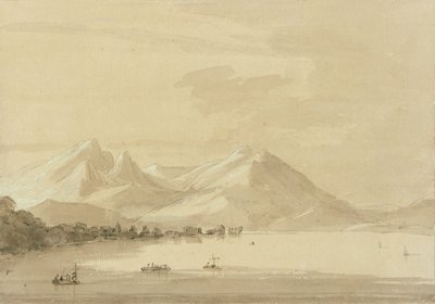 Comói-tó (ceruza és mosás, papír) (111238 pár) alkotó: John Robert Cozens