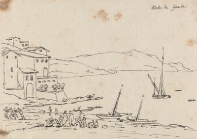Mola Gaetában alkotó: John Robert Cozens