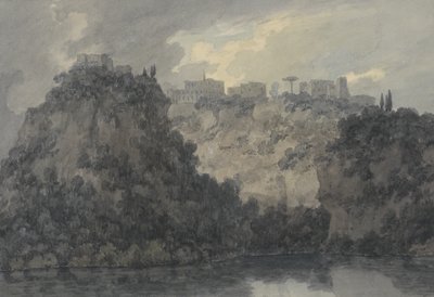A Nemi tavon, 1780-83 körül (grafit és w/c papíron) alkotó: John Robert Cozens