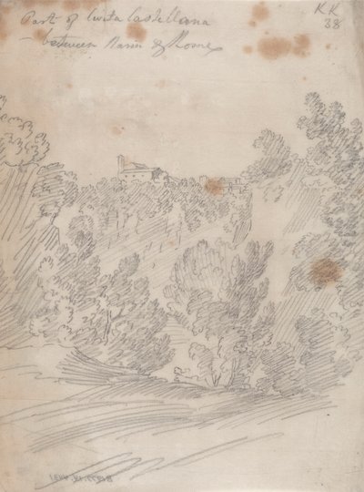 A Civita Castellana része, Narni és Róma között alkotó: John Robert Cozens
