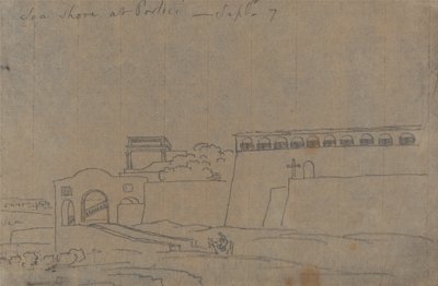 Tengerpart Porticinél, szeptember 7. alkotó: John Robert Cozens