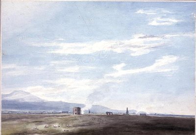 Sírmaradványok a Róma melletti Campagna-ban, 1783 körül (akvarell ceruzával, papíron) alkotó: John Robert Cozens