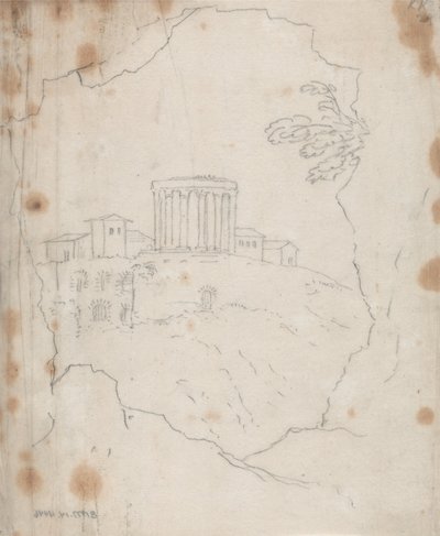 Vesta-templom, Tivoli alkotó: John Robert Cozens