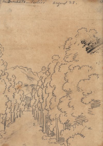 Boschetto, Portici, augusztus 23. alkotó: John Robert Cozens