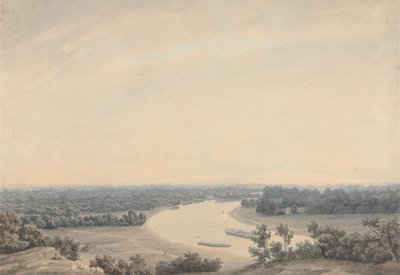 A Temze a Richmond Hillről délnyugati irányban alkotó: John Robert Cozens