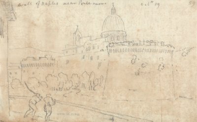 A nápolyi fal a Ponte Nuovo közelében alkotó: John Robert Cozens
