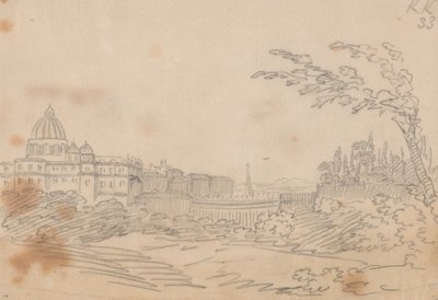A Vatikán látképe alkotó: John Robert Cozens
