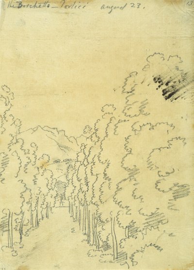 Woodland, egy nyomkövetési albumból alkotó: John Robert Cozens