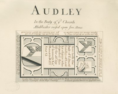 Audley Monuments – „Edward Eardley”: toll- és mosdórajz, nd [19. század] (rajz) alkotó: John Robert Fernyhough