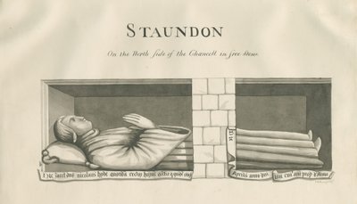 Standon templom – Nicholas Hyde falsírja: szépia rajz, nd [19. század] alkotó: John Robert Fernyhough