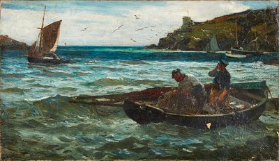 Fisherfolk (olaj, vászon) alkotó: John Robertson Reid