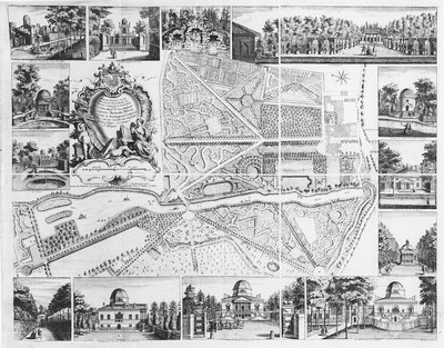 Chiswick ház a Chiswick tervéről, 1736 alkotó: John Rocque