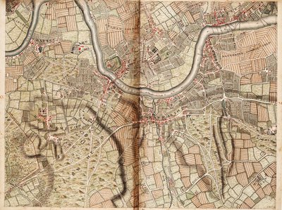 Barnes, Battersea, Putney és Wandsworth térképe alkotó: John Rocque
