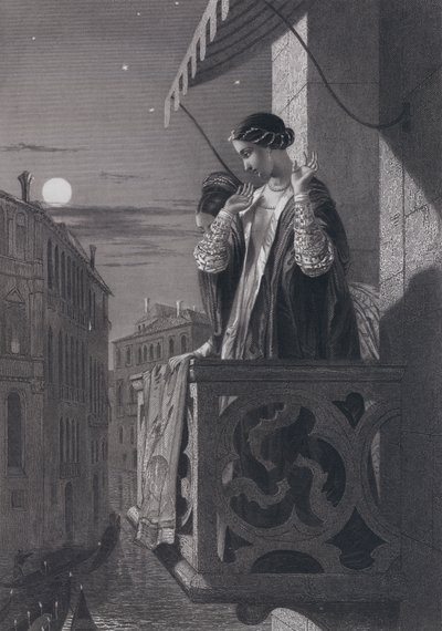 Alvisi Sanuto és a nagykövet lánya (metszet) alkotó: John Rogers (after) Herbert