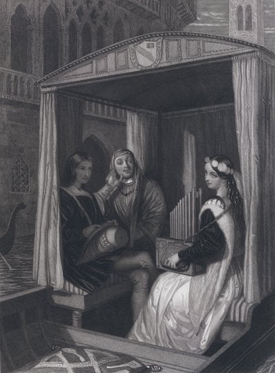 Lady Viola és oktatói (metszet) alkotó: John Rogers (after) Herbert