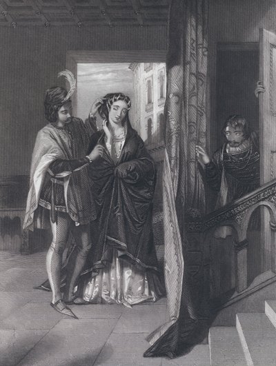 A végzetes kíváncsiság (metszet) alkotó: John Rogers (after) Herbert