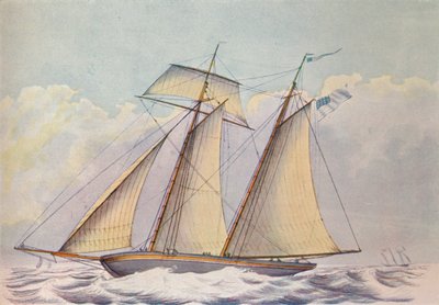Amerikai topsail scooner, 1825 alkotó: John Rogers