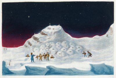 North Hendon, Boothians Snow Cottages, "Egy második út elbeszélése egy észak-nyugati átjárót keresve (1829-33)" című művéből, Sir John Ross (1777-1836), vésette William Say (1768-1834) alkotó: John Ross