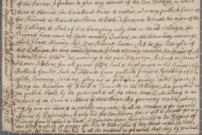John Row, a St Andrews-i diák levele nagybátyjának 1691-ben alkotó: John Row
