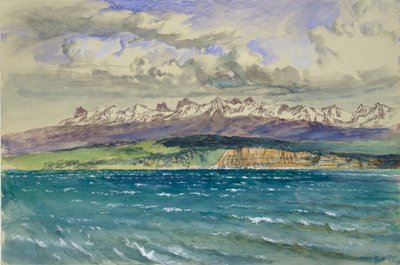 Tavaszi délután, déli széllel, Neuchatelben, 1869. április 30 alkotó: John Ruskin