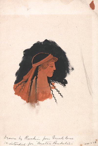 Az Athena feje, egy görög amfora után alkotó: John Ruskin
