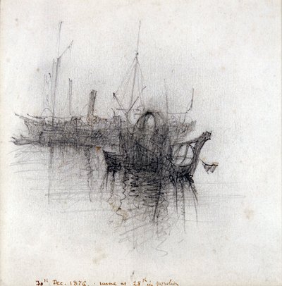 „Study of Shipping”, 1876 alkotó: John Ruskin