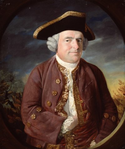 Háromsárga kalapos férfi portréja, 1767. alkotó: John Russell