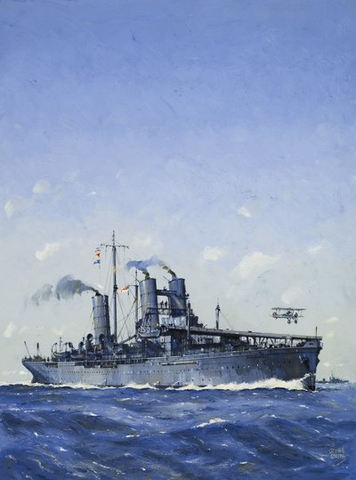 HMS Campania (gouache, papír) alkotó: John S. Smith