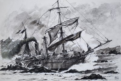 Pourquoi Pas (gouache, papír) alkotó: John S. Smith