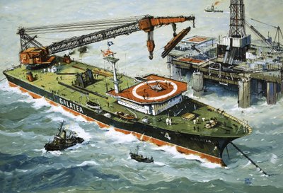 A Galatea, nehéz daruval felszerelve alkotó: John S. Smith