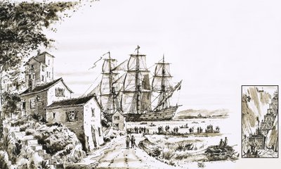 Languedoc lakói soha nem láttak nagy hajókat. alkotó: John S. Smith